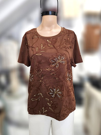 PT014 Remera lentejuela plata