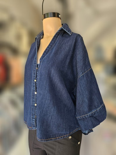 D228 Camisa jean oscuro