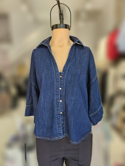 D228 Camisa jean oscuro