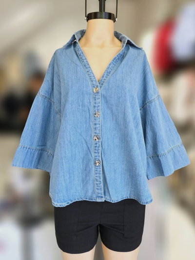 D213 Camisa jean claro