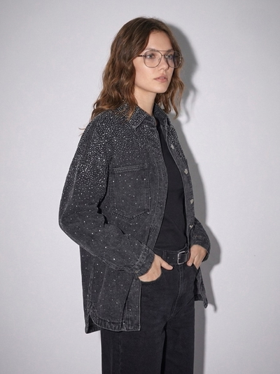 EA11-2-1 Campera jean tachas