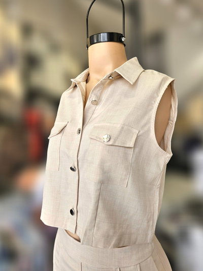 D244 Chaleco lino