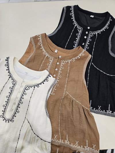 D247 Musculosa bordada cartera forro