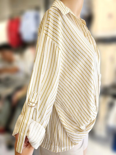 EL08SS Camisa nudo manga larga, se hace 3/4