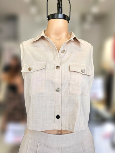 D244 Chaleco lino