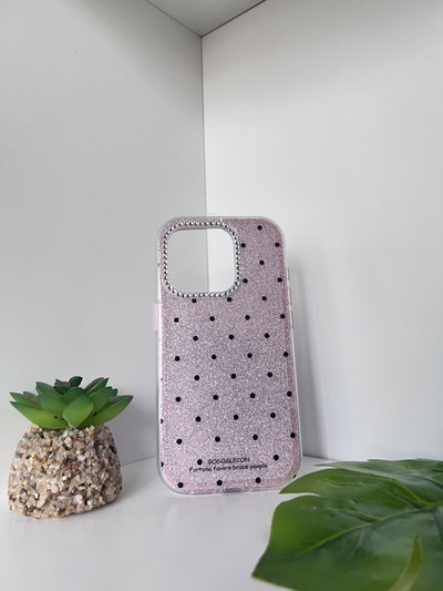 Case dot pink Iph 15 pro🩷