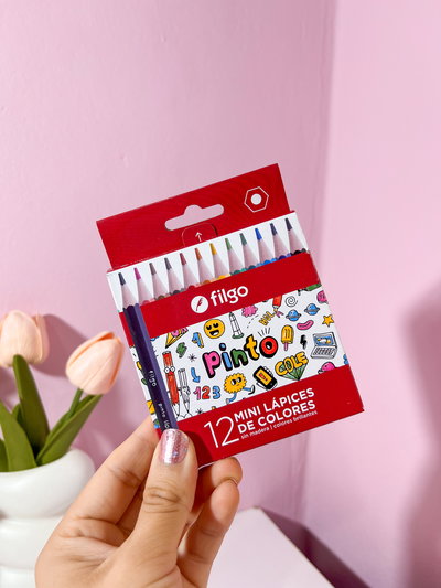 Mini lapices de colores Filgo x12