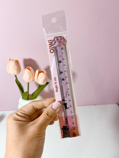 Regla 15cm  patita de gato 