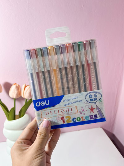 Bolígrafo gel Deli Delight 12 colores