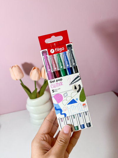Lapiceras Glitter Gel pop FILGO