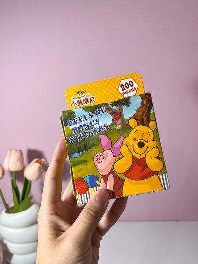 Carrete 200 stickers Winnie The Pooh