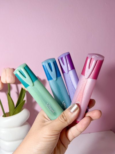 Resaltador glitter pastel xU