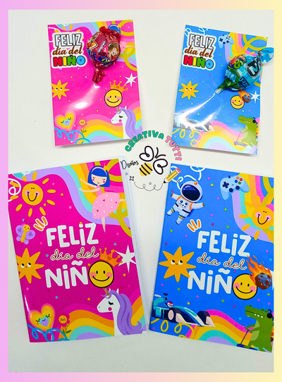 Kit Día del Niño- Libritos para colorear + Portachupetines