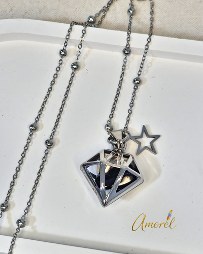 Collar Relicario Estrella de Protección