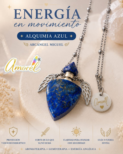 Collar Alquimia Azul Escudo Miguel