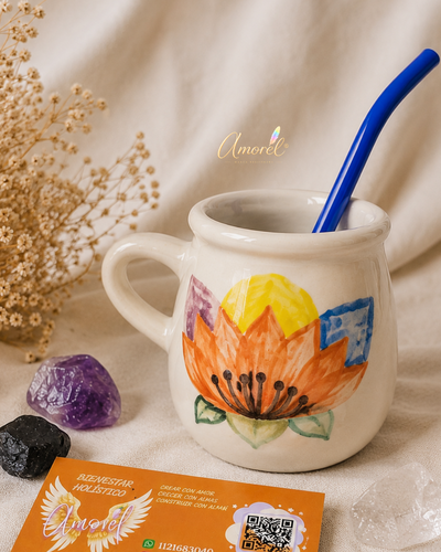Mate Flor de Loto y Llama Trina