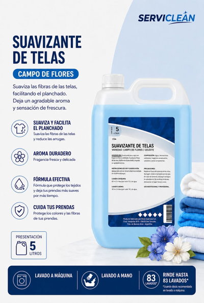 Suavizante de Ropa CELESTE | CAMPOS DE FLORES