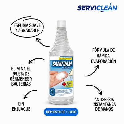 Repuesto Sanitizante en Espuma 1 Litro