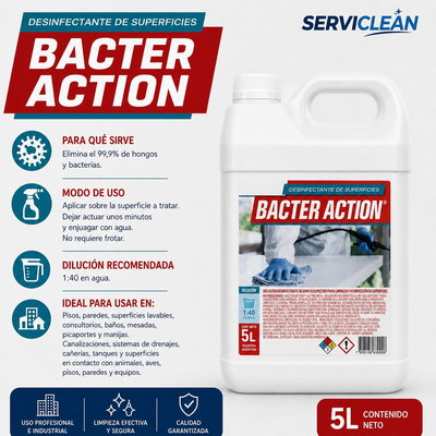 Desinfectante Bacter Action 5 litros