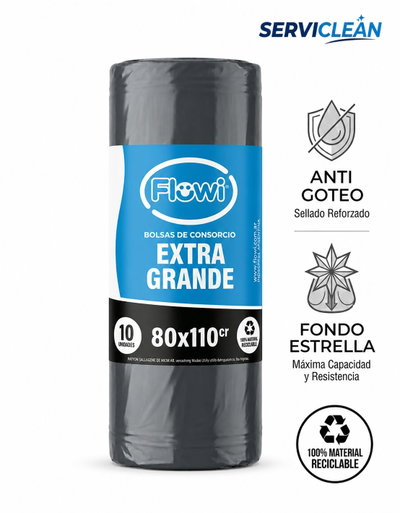 Bolsas de Consorcio FLOWI EXTRA GRANDE 80X110 10 Unidades