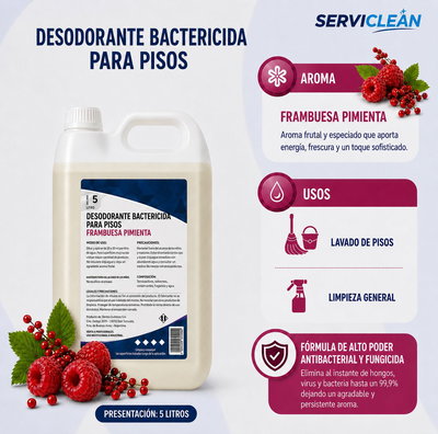 Desodorante Bactericida FRAMBUESA PIMIENTA 5 Litros