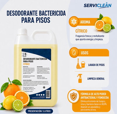 Desodorante Bactericida CITRICO 5 Litros