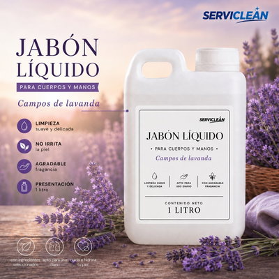 Jabón para manos y cuerpo CAMPOS DE LAVANDA 1LT