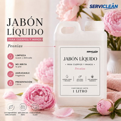Jabón para manos y cuerpo PEONIAS 1LT