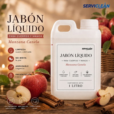 Jabón para manos y cuerpo MANZANA CANELA 1LT