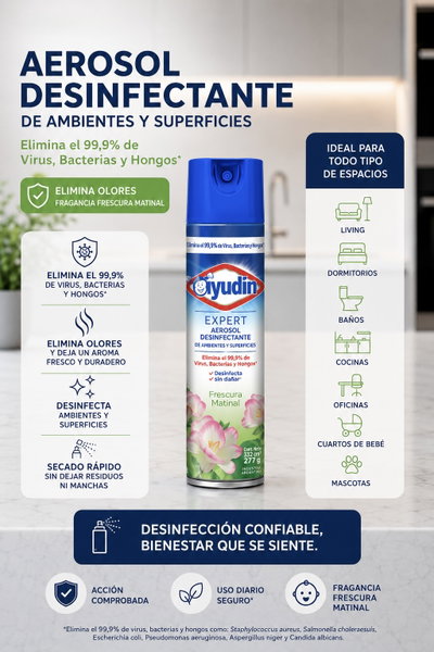 Ayudin Aerosol Desinfectante - Fragancia Frescura Matinal