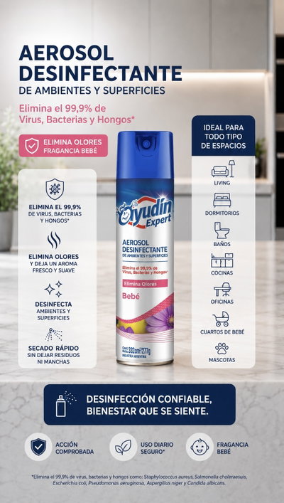 Ayudin Aerosol Desinfectante Fragancia Bebe