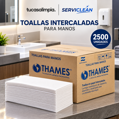 Toallas intercalas Blancas Thames 2500u