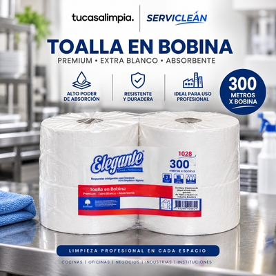 Toallas en Bobina Elegante 2x300M
