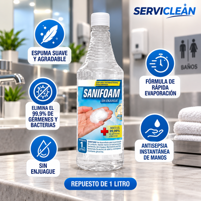 Repuesto Sanitizante en Espuma 1 Litro SANIFOAM