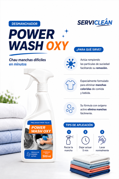 Quitamanchas Power Wash Oxy 500ml