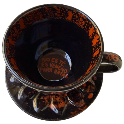 Set taza + platito HWN Yiya (varias frases)