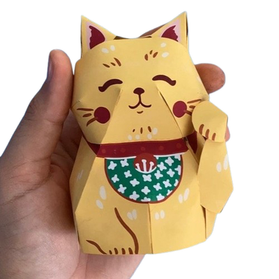 Maneki Neko - Paper Toy impreso para armar