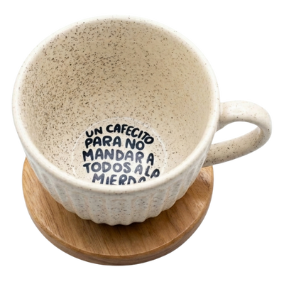 Taza frases + platito