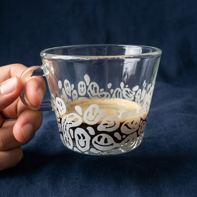 Tacita vidrio Smiley