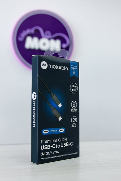 Cable Motorola USB-C a USB-C 1 Metro Carga Rápida