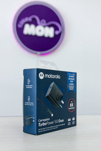 Cargador Motorola TurboPower 50W Duo + Cable USB-C