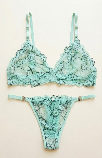 Conjunto Encaje Verde
