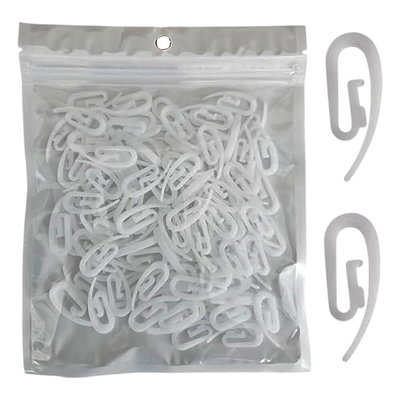 GANCHO RUFLETE PLASTICO X 100 UNIDADES