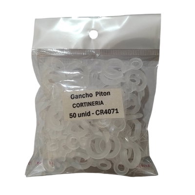 GANCHO PLASTICO PITON PARA CORTINA X 50 UNIDADES