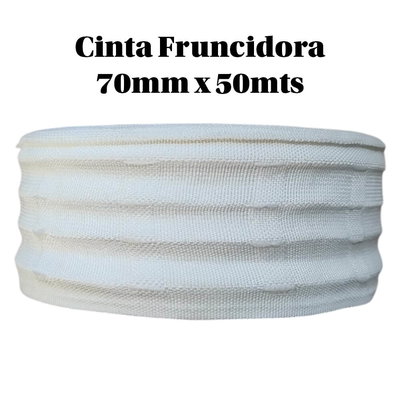 CINTA FRUNCIDORA ANCHA 70mm x 50 metros