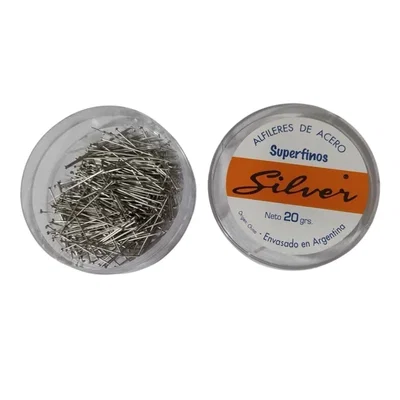 ALFILER DE ACERO SUPER FINOS SILVER X 20 GRAMOS 