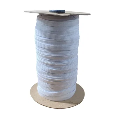 ELÁSTICO DE POLIESTER BLANCO 7MM X 100 METROS 