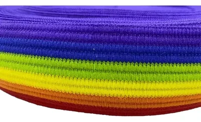 ELÁSTICO AFELPADO ARCOÍRIS  45MM X 10 METROS 