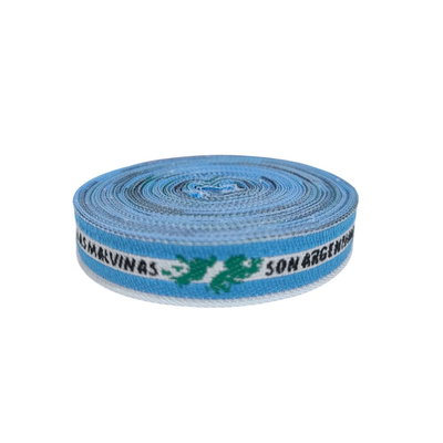 GALÓN BORDADO LAS MALVINAS SON ARGENTINAS X 10 MTS