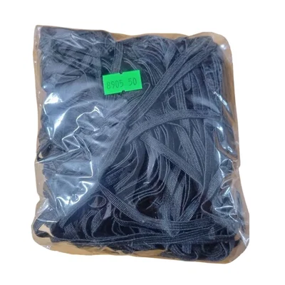 ELASTICO DE POLIESTER NEGRO 5 MM X 50 MTS